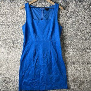 Halogen Nordstrom Navy Blue Surplice‎ Ponte Knit Sheath Dress Women's Medium